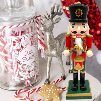 Drveni stolni ukrasni klip – Vojnik Kralj, božićna serija, Luling Craft
