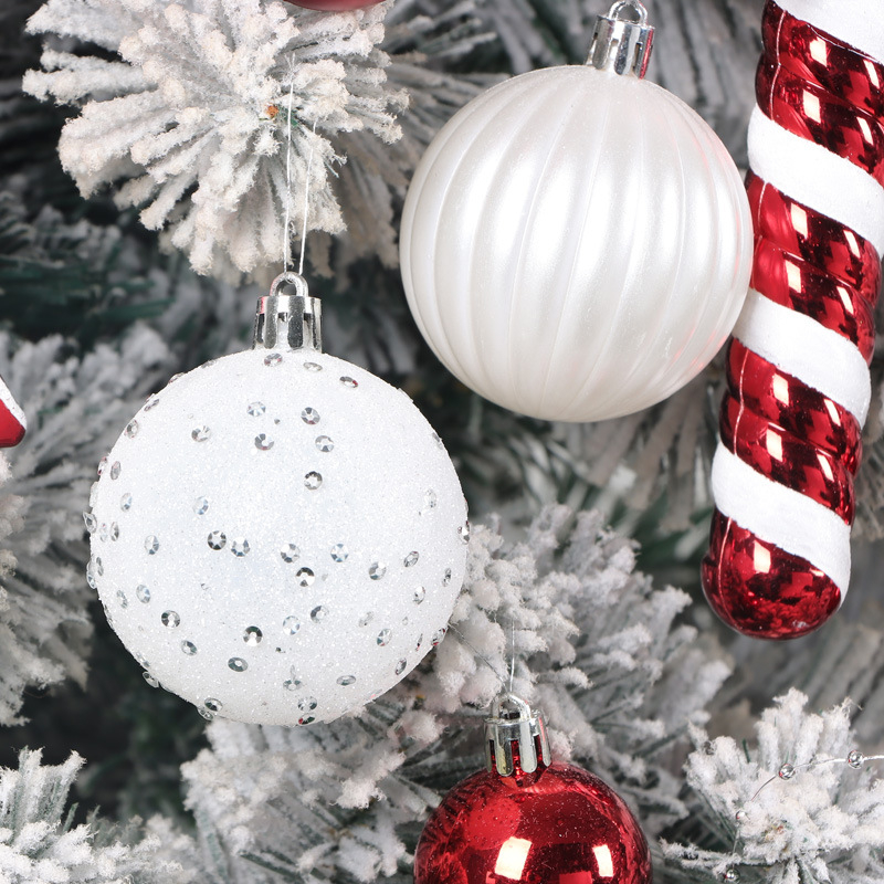 Set od 40 ukrasnih kuglica za božićno drvce s neobičnim oblikama, cilindrični set za vješanje, višebojni dizajn; Materijal: Drugo; Stil: Moderan minimalizam, lagan luksuz; Pogodno za Božić