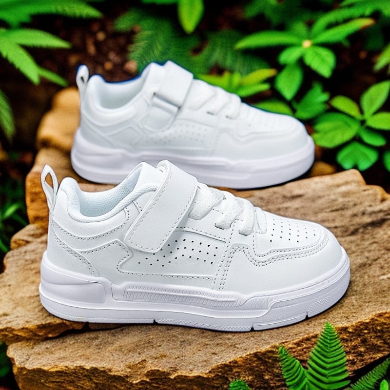 Dječje unisex tenisice s Velcro kopčom, niski gornji dio, gornji dio od sinteticke kože + tekstila, izdržljiva potplata