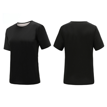 Dámske fitness tričko s krátkymi rukávmi a okrúhlym výstrihom – Milk Silk tkanina, 88% polyester, podšívka so strieborným povrchom, vhodné pre fitnes, beh, cyklistiku