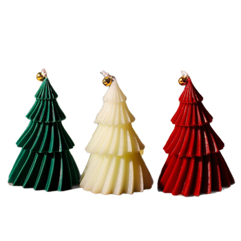 HX-086 Svíčka vianočný strom, ručná výroba, liatie, sójový zmes vosku, tlač s vlastným logom