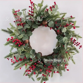 Kalėdinis vainikas – pakabinamas dekoras, plastikas, Beiqi prekės ženklas, skirtas Kalėdų medeliui