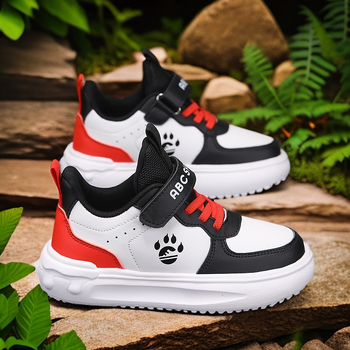 Gyerekek futócipője – bőr felsőrész, Velcro-zárás, vízálló, könnyű, 4–16 éves korosztálynak.