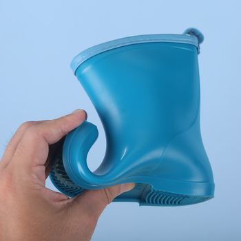 PVC dažďové čižmy pre deti, unisex, neprepúšťajú vodu po celý rok, s plochou pätou a nízkym horným obvodom topánky