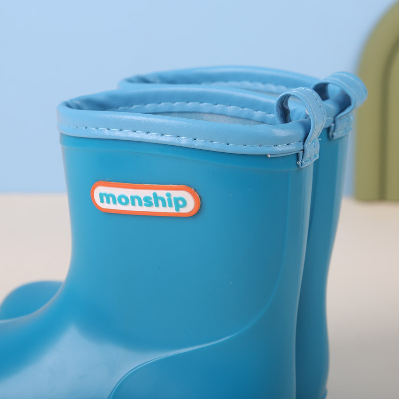 PVC dažďové čižmy pre deti, unisex, neprepúšťajú vodu po celý rok, s plochou pätou a nízkym horným obvodom topánky