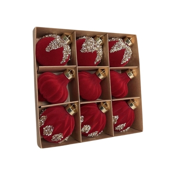 Set de pictură flocking pentru minge de Crăciun din plastic, lucrat manual, stil modern minimalist