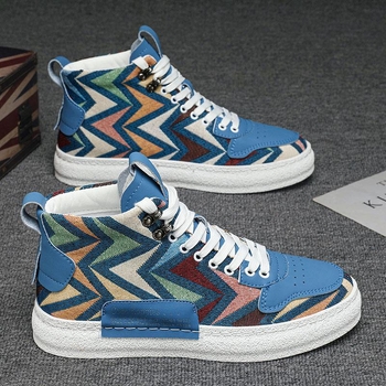 Κορεατικού στυλ board shoes, PU επάνω, καλοκαιρινά αναπνεύσιμα, κορδόνια, καουτσούκ σόλα