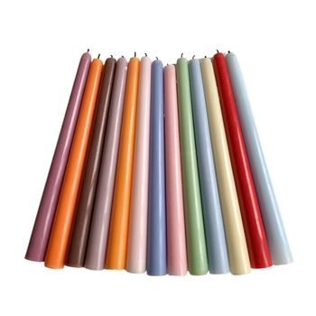 Svadobná cylindrická sviečka zo zmesi sójového vosku, polo ručná a polo mechanická výroba, s logom Can