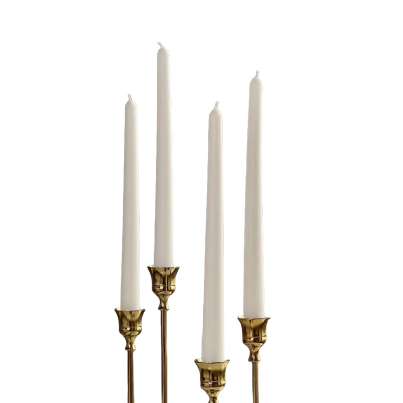 Svadobná cylindrická sviečka zo zmesi sójového vosku, polo ručná a polo mechanická výroba, s logom Can