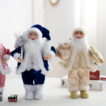 Фигура на Дядо Коледа с рюкзак – коледна украса, стояща поза; Код: YN-25729; Материал: Друг; Марка: Друг; Коледа