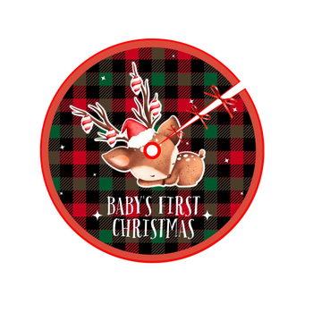 Коледна елхова пола с принт – мил дизайн, пасторална полиестерна материя, подходяща за всекидневна, спалня, кабинет, хол и балкон