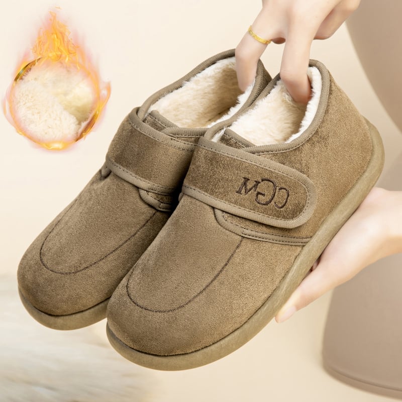Velcro-záras vászon cipő, slip-on, alacsony szár, műszőrme belső, kerek orr