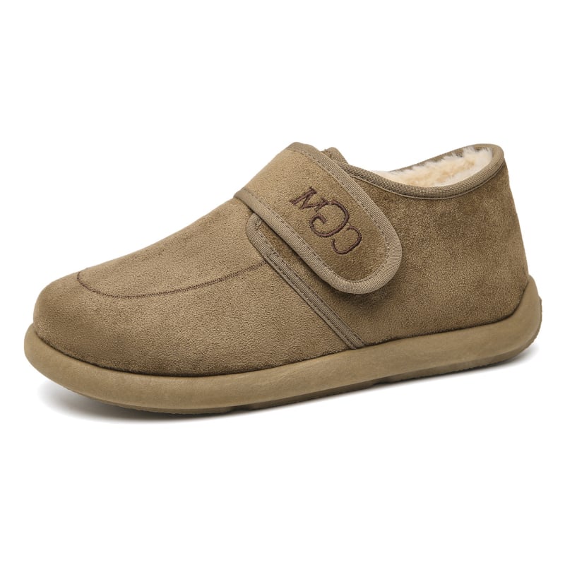 Velcro-záras vászon cipő, slip-on, alacsony szár, műszőrme belső, kerek orr