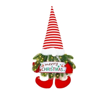 Vianočný prívesok Bez tváre starca, ručne vyrobený textilný dekor na stenu - Leqing Craft