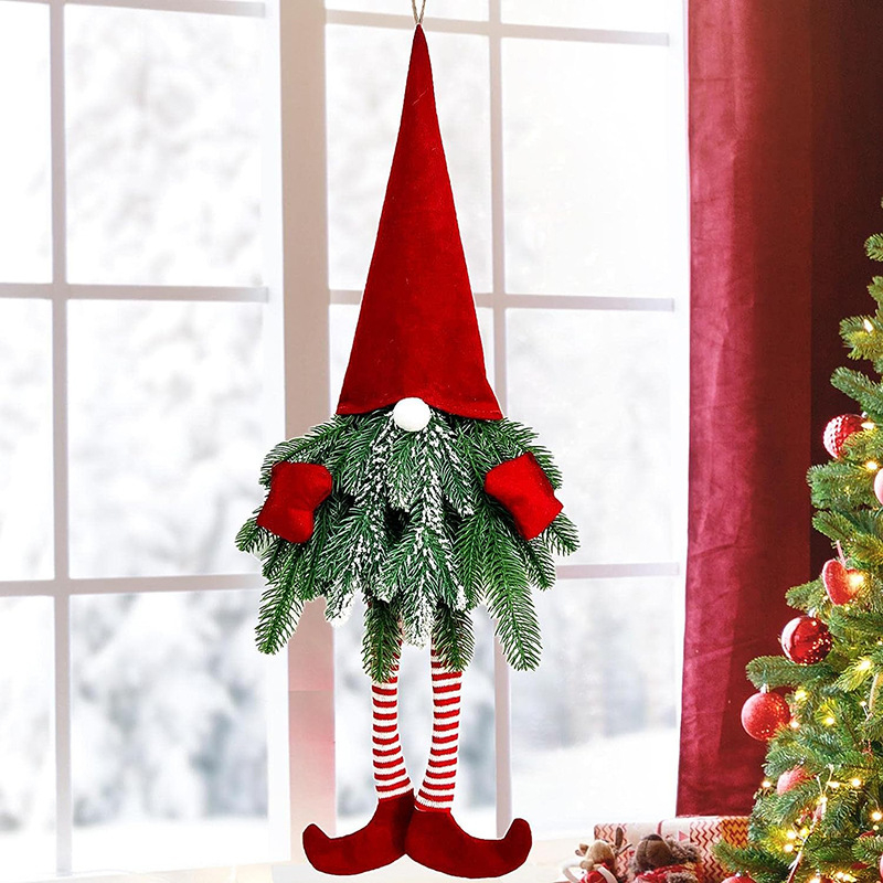 Vianočný prívesok Bez tváre starca, ručne vyrobený textilný dekor na stenu - Leqing Craft