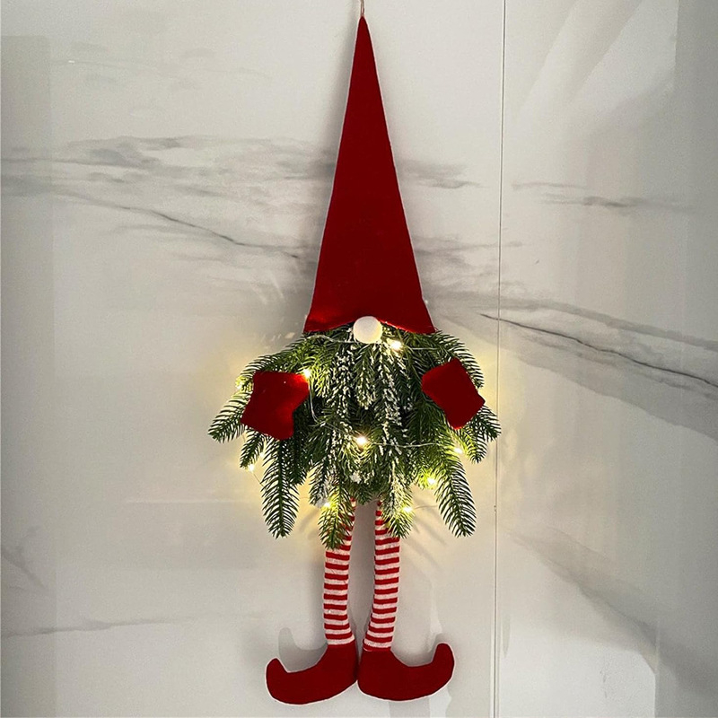 Vianočný prívesok Bez tváre starca, ručne vyrobený textilný dekor na stenu - Leqing Craft