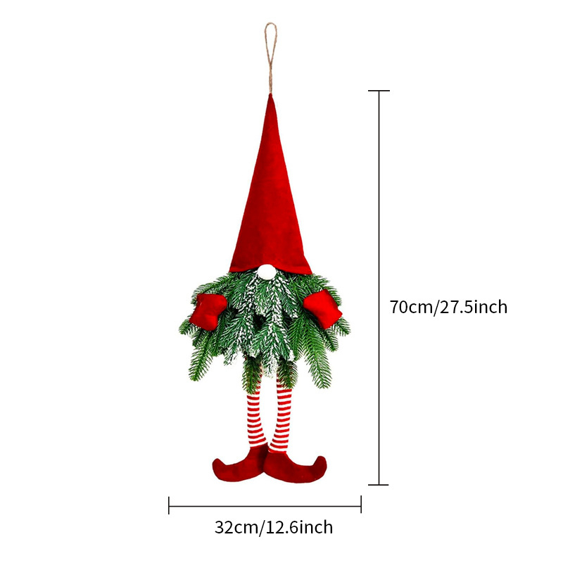 Vianočný prívesok Bez tváre starca, ručne vyrobený textilný dekor na stenu - Leqing Craft