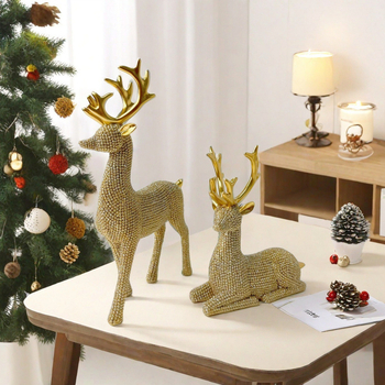 Smolna figura jelena, stil Light Luxury, pakiranje u kartonskoj kutiji, Model 971559095332