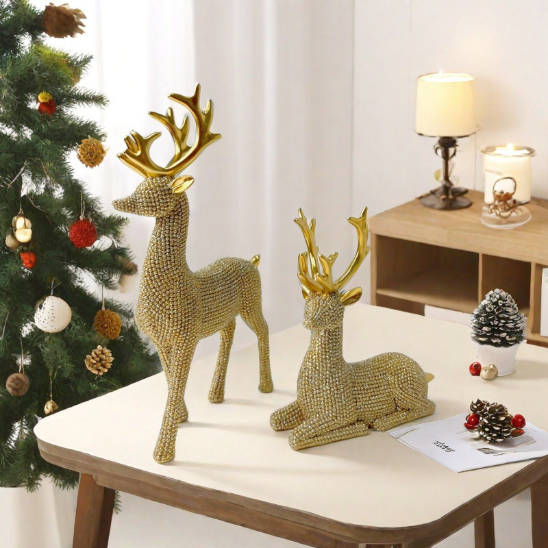 Smolna figura jelena, stil Light Luxury, pakiranje u kartonskoj kutiji, Model 971559095332