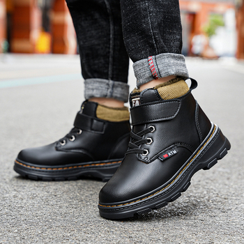 Laste unisex Martin kingad sünteetilisest nahast, Velcro kinnitused, soe vooder, talvise ja sügiseses perioodis, komposiit talla