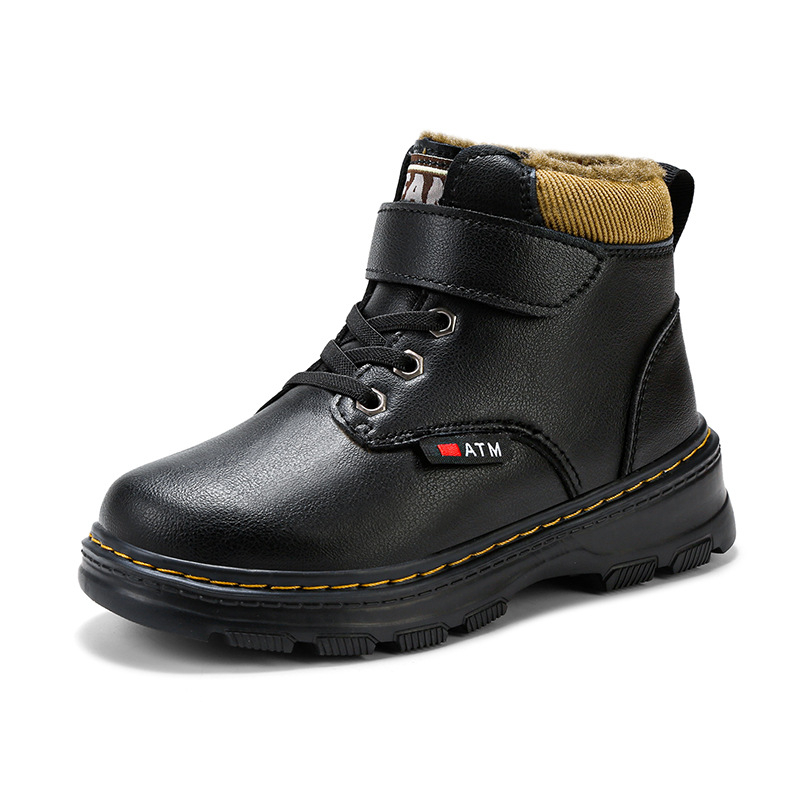 Laste unisex Martin kingad sünteetilisest nahast, Velcro kinnitused, soe vooder, talvise ja sügiseses perioodis, komposiit talla