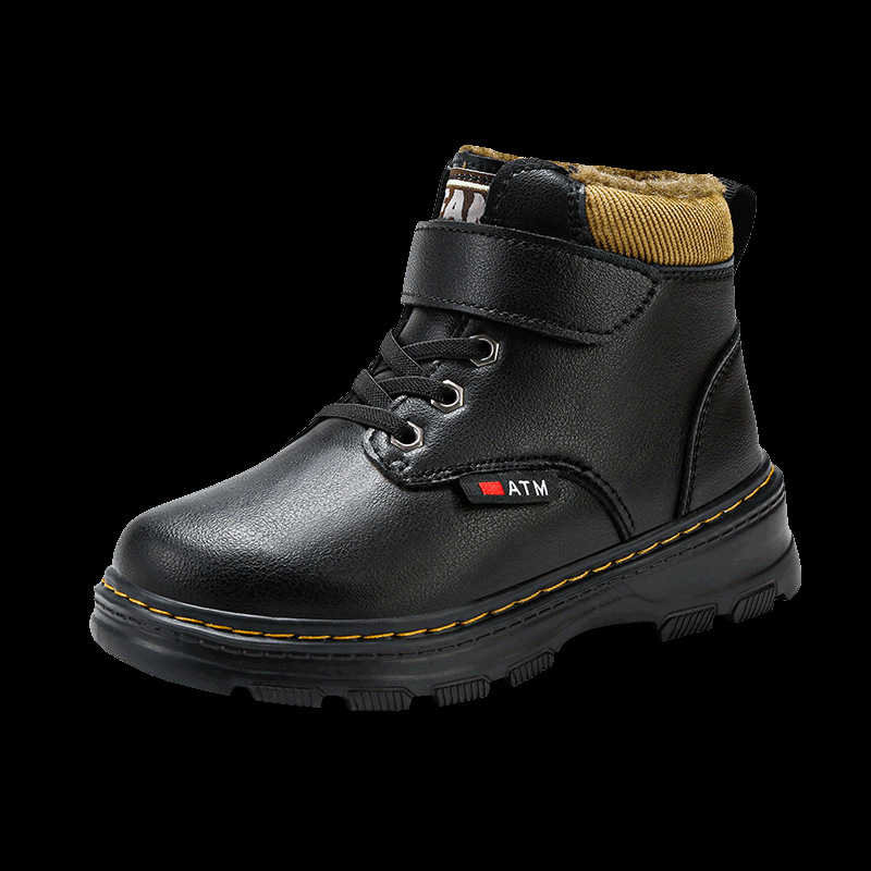 Laste unisex Martin kingad sünteetilisest nahast, Velcro kinnitused, soe vooder, talvise ja sügiseses perioodis, komposiit talla