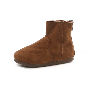 Детски кадифени ботуши за есен, унисекс, с заден цип, нисък маншет, дишащи, леки, противохлъзгаща подметка, за деца 1–12 години