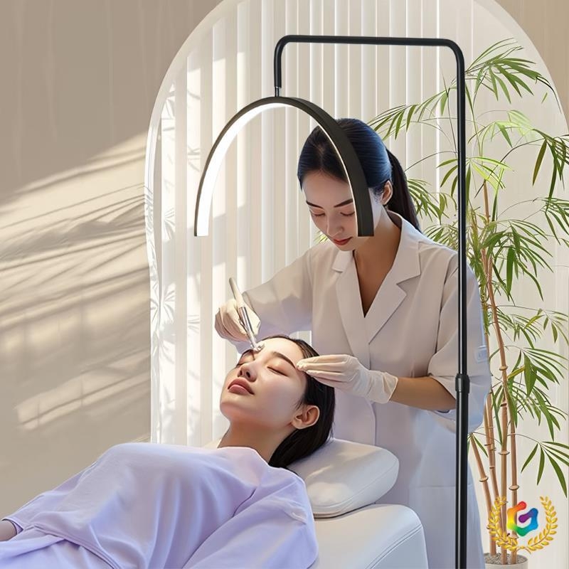 Λάμπα LED ομορφιάς για περιποίηση ματιών, νυχιών και βλεφαρίδων, φωτιστικό δαπέδου, 100–240V, κάλυψη 10–15㎡, διακόπτης ποδιού, μοντέρνο μινιμαλιστικό στυλ