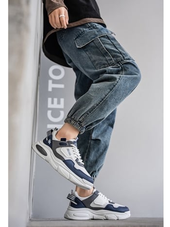 Unisex εφηβικά αθλητικά με ψηλό άνω μέρος, διχτυωτό άνω, παχιά PVC σόλα, slip-on, για όλες τις εποχές