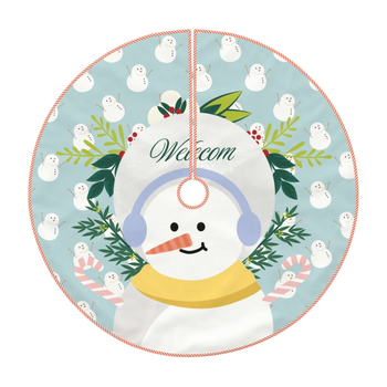 Vianočná sukňa na stromček s lemom | Značka coyacal; Materiál: Polyester; Technika: Transfer potlač; Štýl: Moderná jednoduchosť