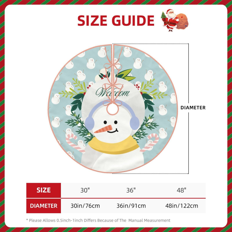 Vianočná sukňa na stromček s lemom | Značka coyacal; Materiál: Polyester; Technika: Transfer potlač; Štýl: Moderná jednoduchosť