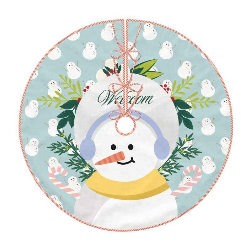 Vianočná sukňa na stromček s lemom | Značka coyacal; Materiál: Polyester; Technika: Transfer potlač; Štýl: Moderná jednoduchosť