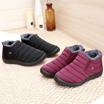 Talve naiste puuvillased kingad — veekindlad, soojad, libisemiskindlad, ülemine materjal: vihmavarja kangas, tald: polüuretaan