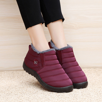 Talve naiste puuvillased kingad — veekindlad, soojad, libisemiskindlad, ülemine materjal: vihmavarja kangas, tald: polüuretaan