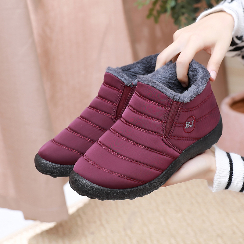 Talve naiste puuvillased kingad — veekindlad, soojad, libisemiskindlad, ülemine materjal: vihmavarja kangas, tald: polüuretaan