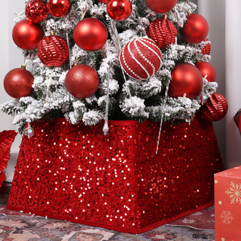 Plantronics vianočná sukňa na strom s flitrami, 3D okolie stromu dekor, moderný minimalistický štýl, polo manuálna a polo automatická výroba