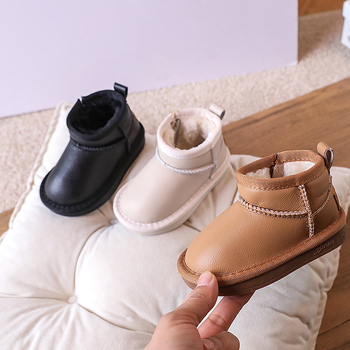 Deti členkové čižmy, mikrovláknová koža, podšité flisom, nepremokavé a protišmykové, pre vek 1–3 a 4–6 rokov