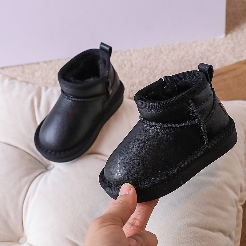 Deti členkové čižmy, mikrovláknová koža, podšité flisom, nepremokavé a protišmykové, pre vek 1–3 a 4–6 rokov