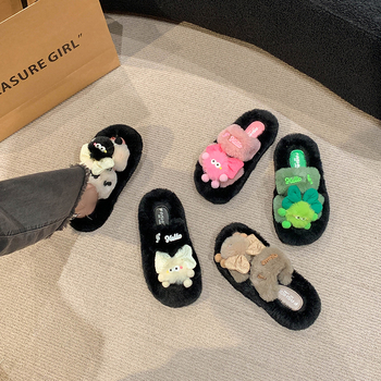 Ženske papuče s jednim dijelom, gornji dio od pamuka, potplat od gume, zatvaranje Slip-on, uzorak abstraktan, stil jednostavan (Gornji dio: pamuk; Potplat: guma; Zatvaranje: Slip-on; Uzorak: abstraktan; Stil: jednostavan)