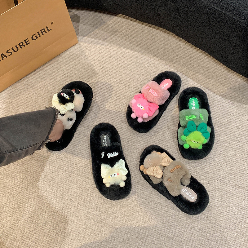 Ženske papuče s jednim dijelom, gornji dio od pamuka, potplat od gume, zatvaranje Slip-on, uzorak abstraktan, stil jednostavan (Gornji dio: pamuk; Potplat: guma; Zatvaranje: Slip-on; Uzorak: abstraktan; Stil: jednostavan)