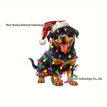 Akrila Ziemassvētku suņa automobiļu rotājums, iekšējais kulons, mūsdienīgs stils