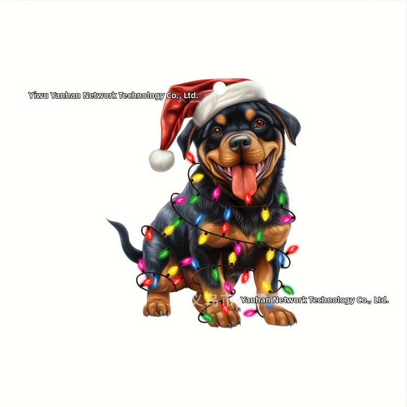 Akrila Ziemassvētku suņa automobiļu rotājums, iekšējais kulons, mūsdienīgs stils