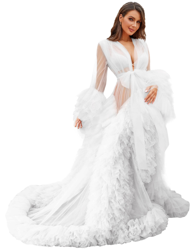 Tehotenské šaty s V výstrihom, sieťovinový materiál, dlhé rukávy, A-line dlhá sukňa, polyester 95%+