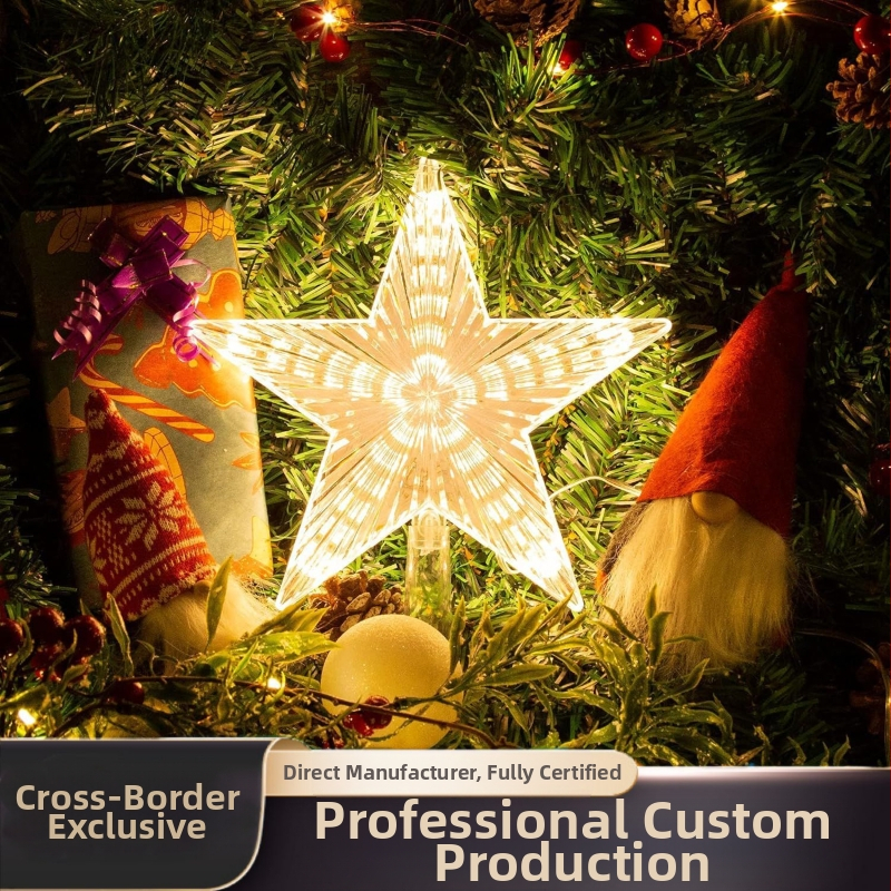 LED hviezdička na špičke stromu - USB/Batéria napájanie, 5V, IP44, Držiak žiarovky F5, Životnosť 6000h