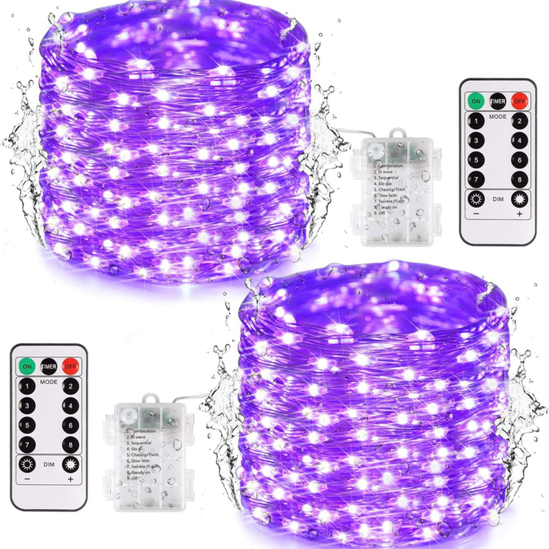 LED modelovacia svetelná šnúra s meďovým drôtom, 8-funkčná batériová skrinka, IP65, stmievateľné, kód 1010