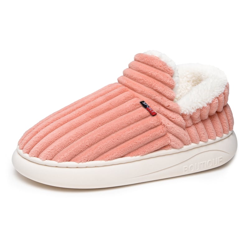 Női pamut papucs fleece-béléssel, téli, vastagított, beltéri slip-on