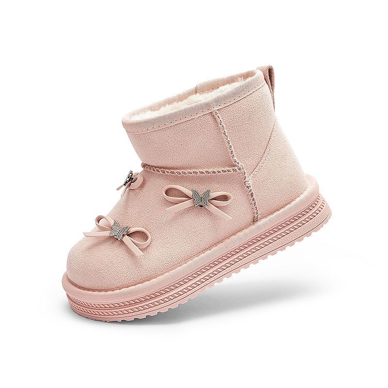 Balabala botosei de iarnă pentru copii - partea superioară din velur, talpa din cauciuc-plastic, unisex, iarnă 2025, model 208425141013