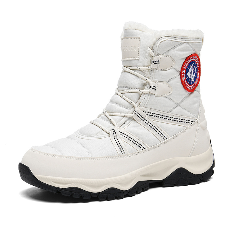 Unisex zimné snehové čižmy s fleecovou podšívkou, nepremokavé horné diely, protišmytová gumová podrážka, teplá izolácia