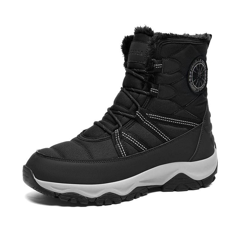 Unisex zimné snehové čižmy s fleecovou podšívkou, nepremokavé horné diely, protišmytová gumová podrážka, teplá izolácia