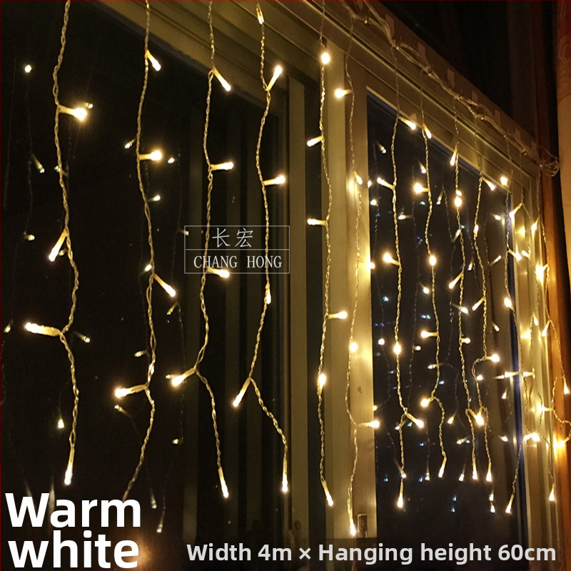 LED hviezdne svetlá na záves s vodopádom – svadobná dekorácia, 110V, CE certifikované, tvar: totem